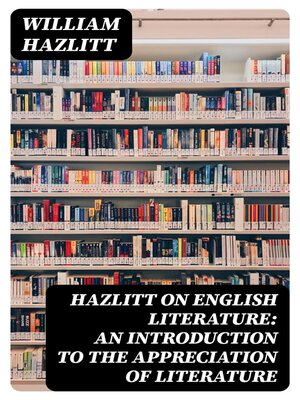 cover image of Hazlitt on English Literature